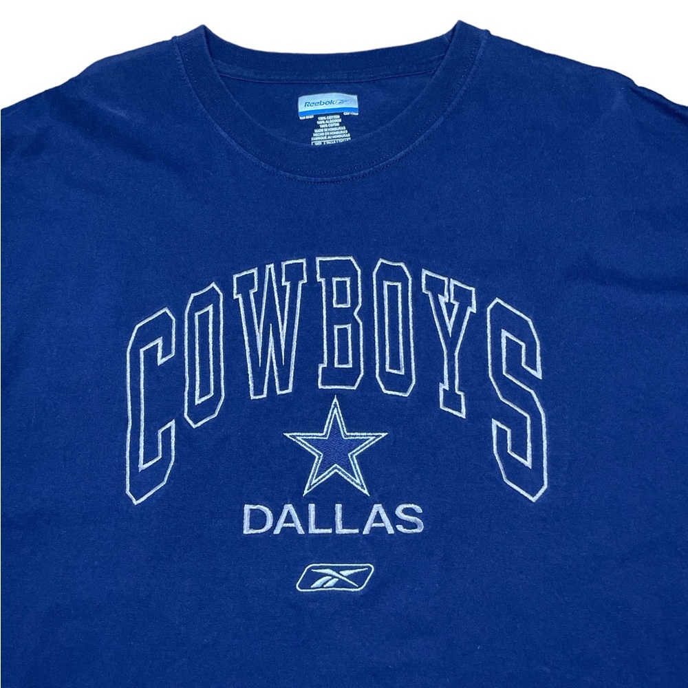 Dallas Cowboys Navy‎ Blue Reebok Y2K Men’s T Shirt Size XL Embroidery Stitched